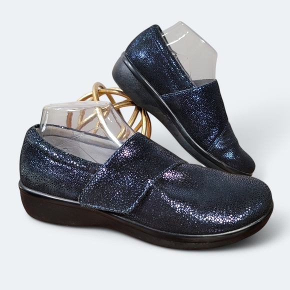 Alegria Lauryn Professional Loafers Blue Sparkle Size 39 - Picture 1 of 17